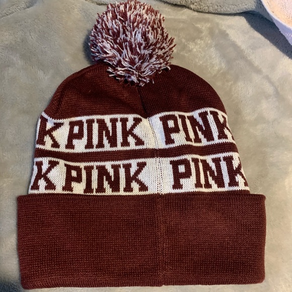 🌟VS Pink Maroon Logo Beanie🌟 - Picture 2 of 3